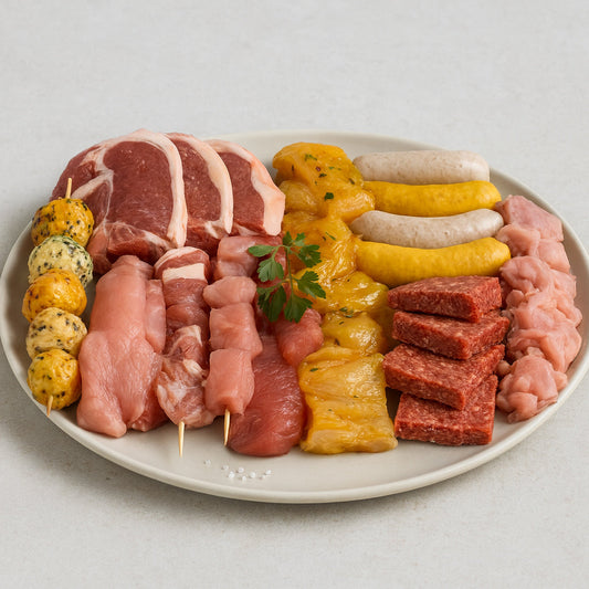 Gourmet Pierrade Fondue Mix for Raclette and Grilling | € / piece